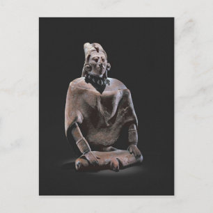 Figure of mayan seated king, from Isle ofJaina Postcard