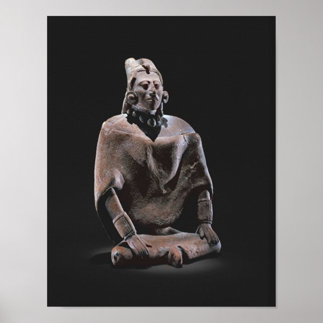 Figure of mayan seated king, from Isle ofJaina Poster (Front)