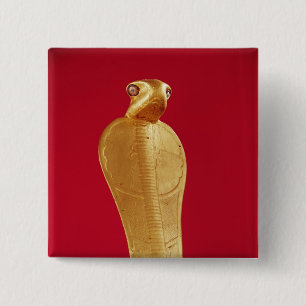 Figure of the cobra Netjer-Ankh 2 Inch Square Button