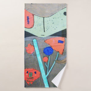Figure of the Oriental Theatre, Paul Klee Bath Towel
