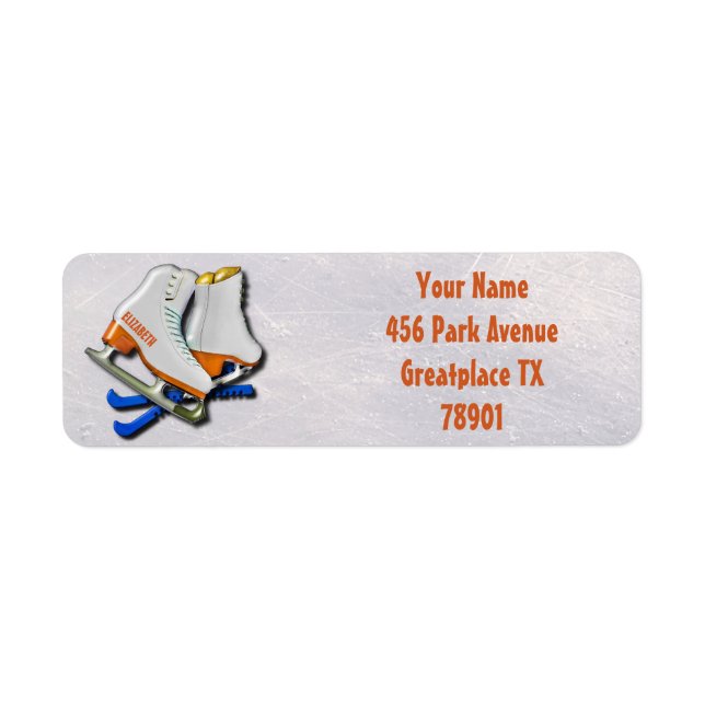 Figure Patins Et Patins Gardes Avec Votre Nom (Devant)