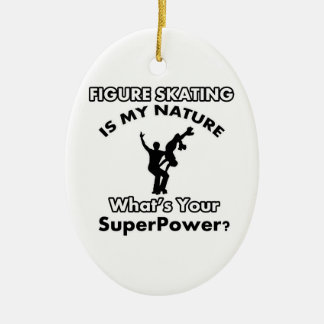 figure skate design ceramic ornament