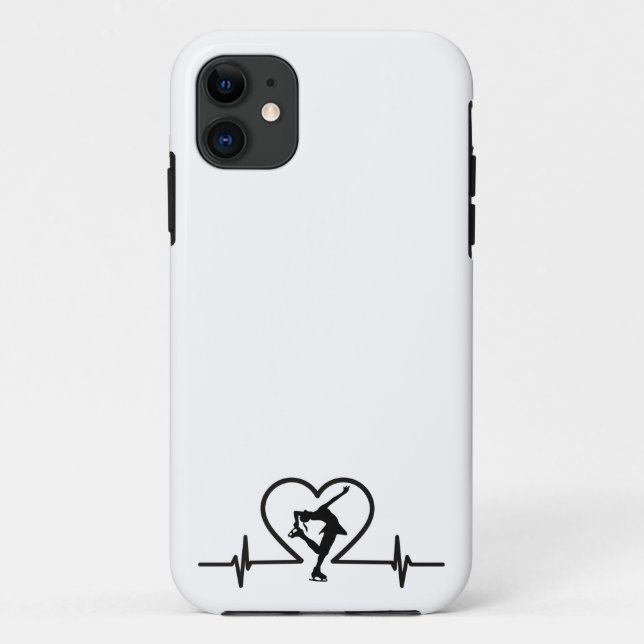 Figure Skate Heartbeat Phone Case  (Back)