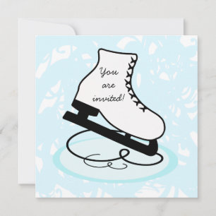 Figure Skate Skate Party Invitations