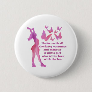 Figure Skater Custom Designed Giftware Button