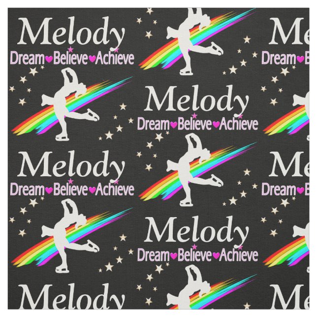FIGURE SKATER DREAMS PERSONALIZED FABRIC (Swatch)