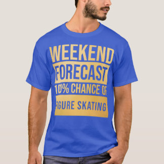 Figure Skater Gift Figure Skating Forecast in Gold T-Shirt