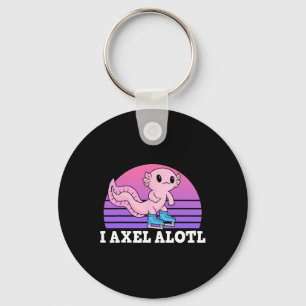Figure Skater I Axel Alotl Ice Skating Axolotl Keychain