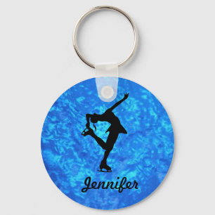 Figure Skater Name Key Chain (water)