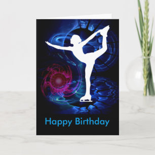 Figure Skater on Technicolor Ice Card