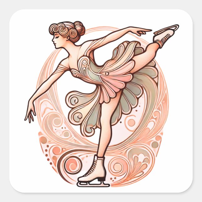 FIgure Skater Sticker (Front)