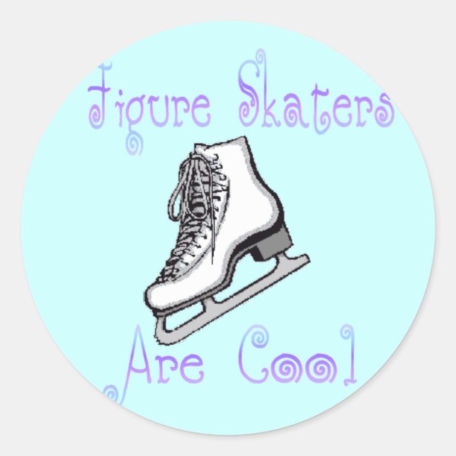 Figure Skaters Are Cool Classic Round Sticker (Front)