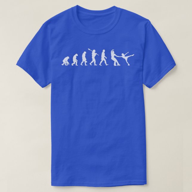 Figure Skaters Human Evolution Darwin T-Shirt (Design Front)