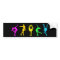 Figure Skaters Neon Pastel Rainbow
