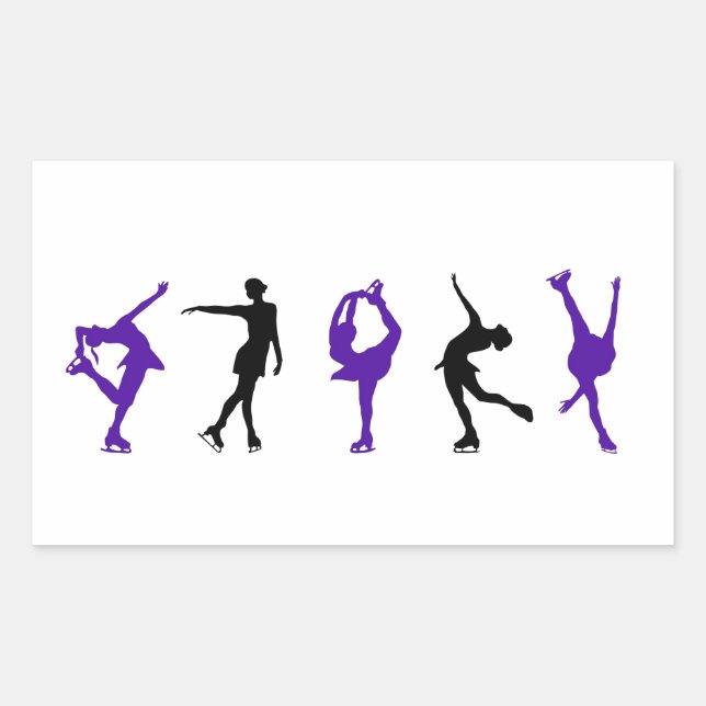 Figure Skaters - Purple & Black Sticker (Front)