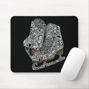 Figure Skates Word Art Ice Dance  Mouse Pad