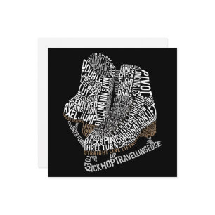 Figure Skates Word Art Ice Skating Card