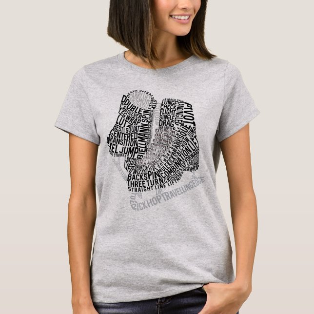 Figure Skates Word Art Ice Skating T-Shirt (Front)