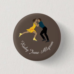 Figure Skating 1 Inch Round Button
