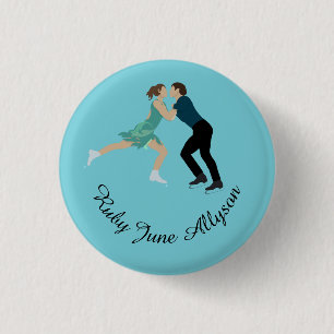 Figure Skating 1 Inch Round Button
