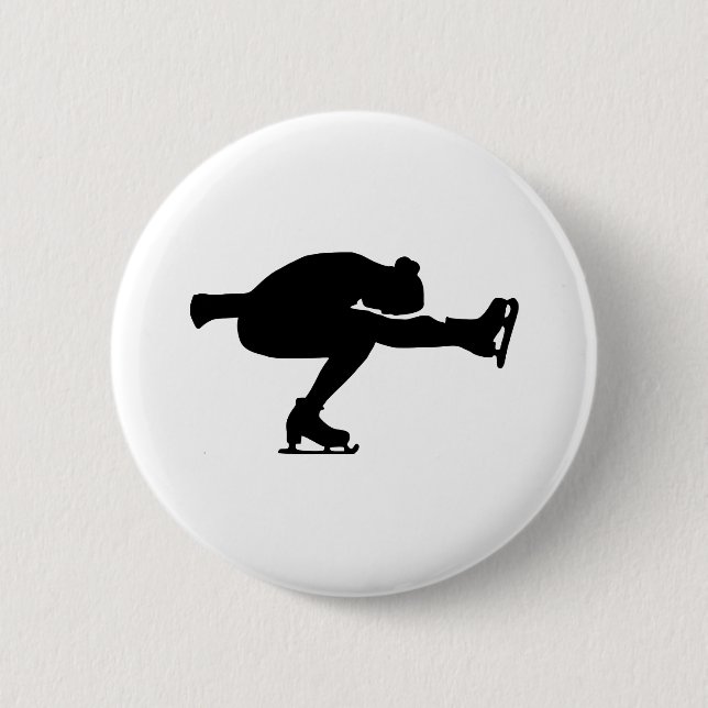 Figure Skating 2 Inch Round Button (Front)
