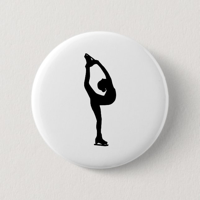 Figure Skating 2 Inch Round Button (Front)