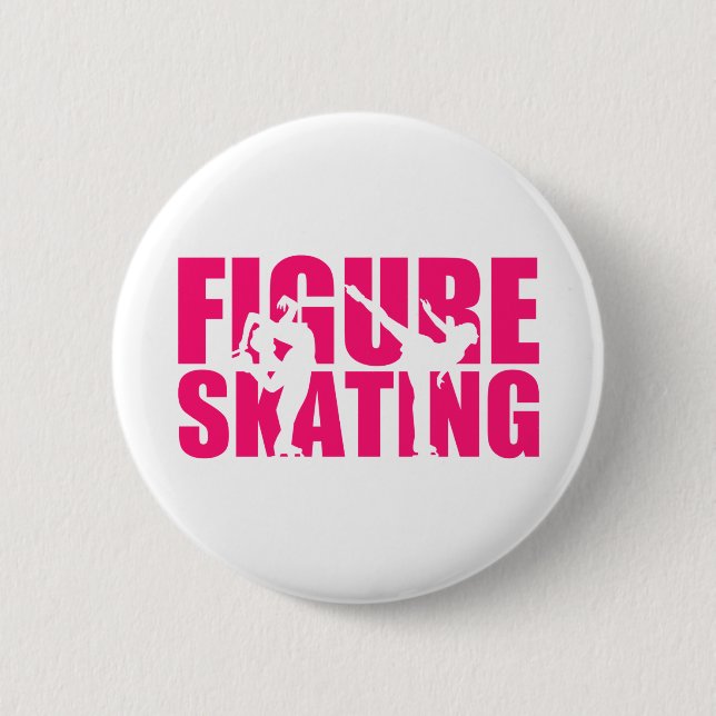 Figure skating 2 inch round button (Front)