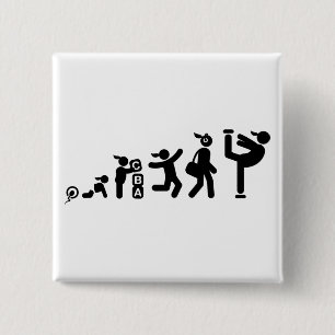 Figure Skating 2 Inch Square Button