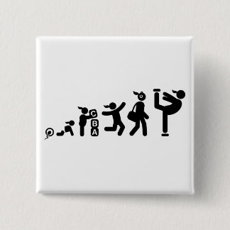 Figure Skating 2 Inch Square Button