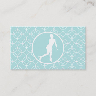 Figure Skating; Baby Blue Circles Business Card