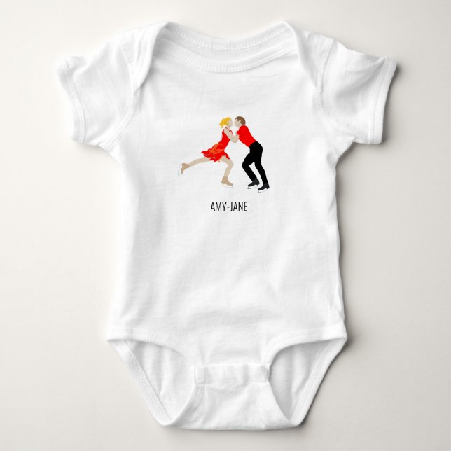 Figure Skating Baby Bodysuit (Front)