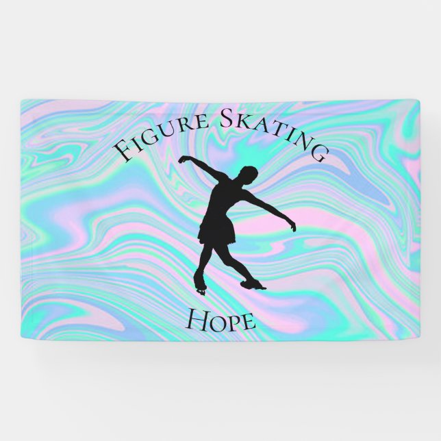 Figure Skating Banner with Her Name! (Horizontal)