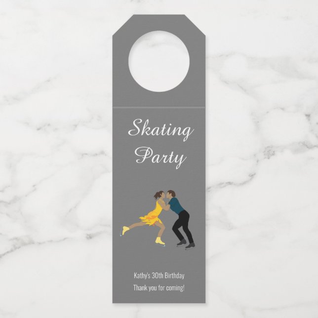 Figure Skating Bottle Tag (Front)