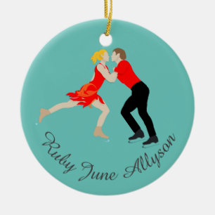 Figure Skating Ceramic Ornament
