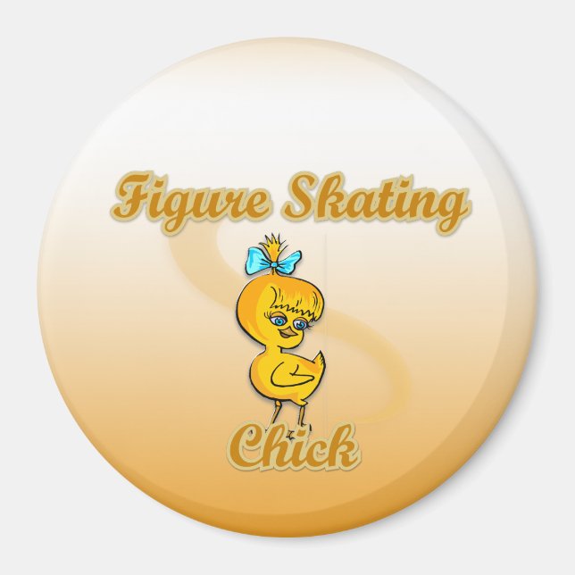 Figure Skating Chick Magnet (Front)