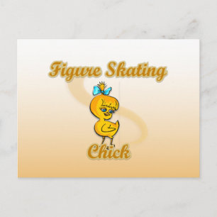 Figure Skating Chick Postcard