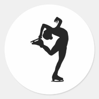Figure Skating Classic Round Sticker