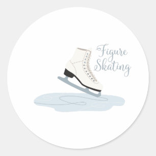 Figure Skating Classic Round Sticker