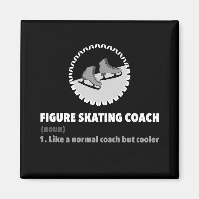 Figure Skating Coach Or Trainer Definition Graphic Magnet (Front)