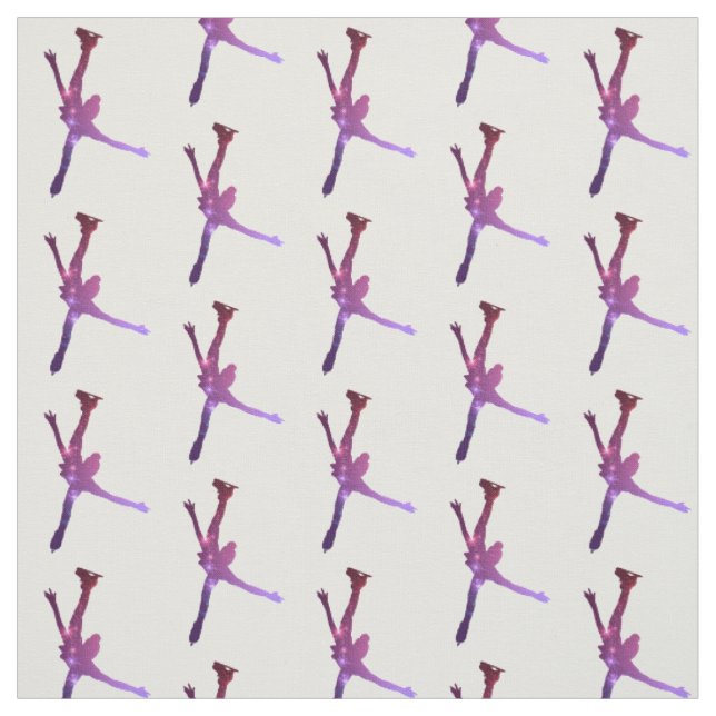 Figure skating fabric - pink to purple arabesque (Swatch)