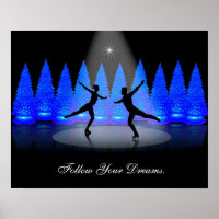 Figure skating Follow your dreams poster