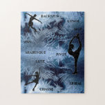Figure Skating Frozen Typography Puzzle w/ Name<br><div class="desc">Figure Skating Frozen Typography puzzle w/ name of your figure skater personalized in an elegant script font!  Love this design? It's also available on beautiful fleece blankets! View all options in my shop under the Figure Skating category. Makes a great gift for figure skaters!</div>