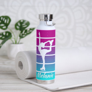 Figure Skating Girl customize name Water Bottle