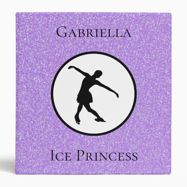 Figure Skating "Ice Princess" Personalized Binder (Front)
