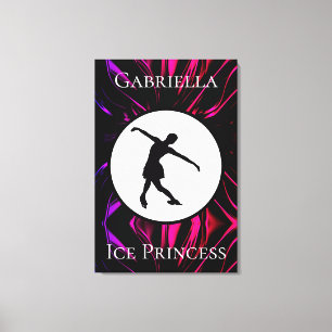 Figure Skating "Ice Princess" Personalized Canvas Print