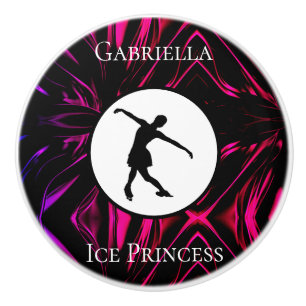 Figure Skating "Ice Princess" Personalized Ceramic Knob