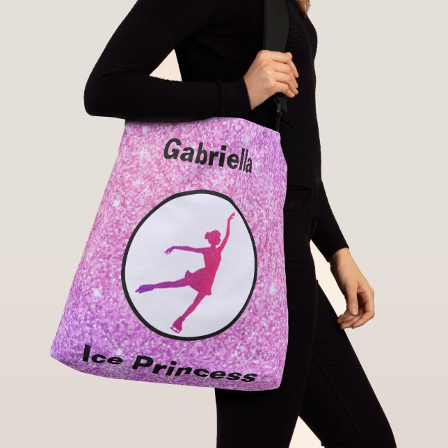 Figure Skating "Ice Princess" Sparkle Crossbody Bag (Close Up)