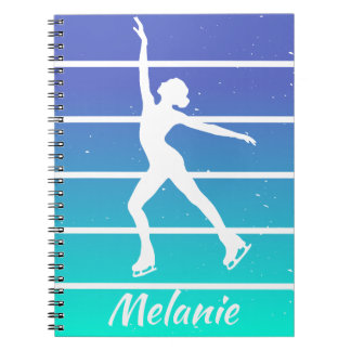 "Figure skating" ice skating custom name Notebook