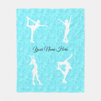 Figure Skating Ice Skating Personalized Throw Fleece Blanket