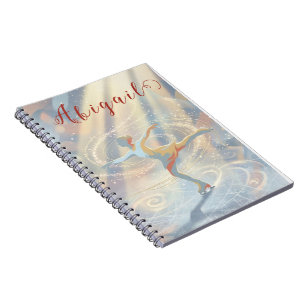 Figure Skating Ice Skating skates custom name Notebook